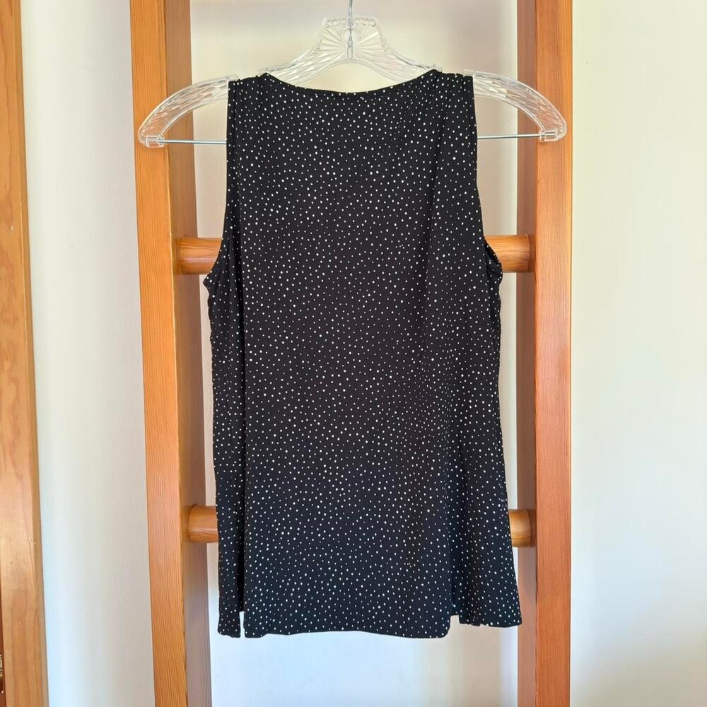 J. Jill Black and White Polka Dot Tank Top XSP - Picture 2 of 5